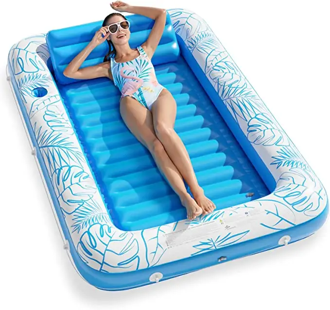 Inflatable Tanning Pool Lounger Float for Adults